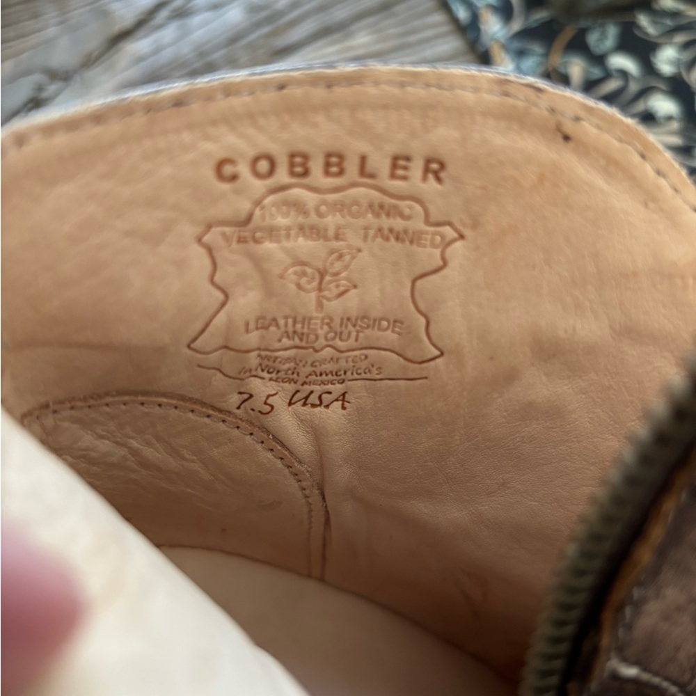 Bed Stu Isla leather booties featuring a distressed brown finish. - Picture 5 of 6